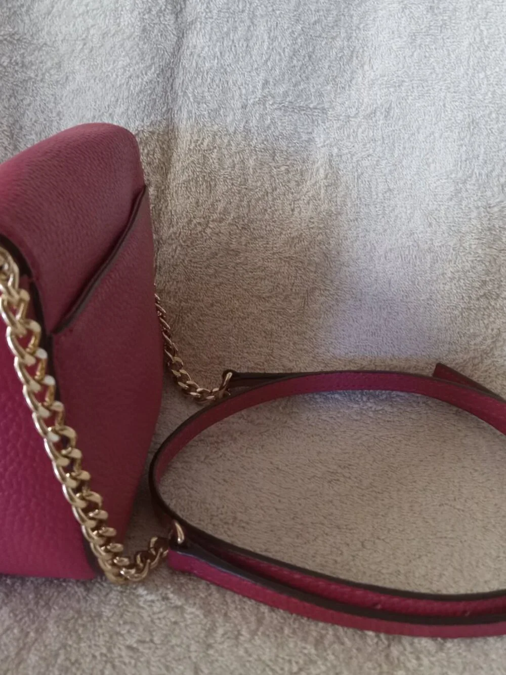 Michael Kors Fulton Flap Shoulder Bag Small Crossbody Rose Leather